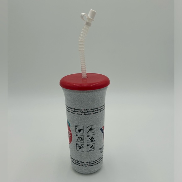 1994 Victoria Common Wealth Games Coca Cola Cup With Straw 8” 32oz VINTAGE Used - Picture 4 of 5